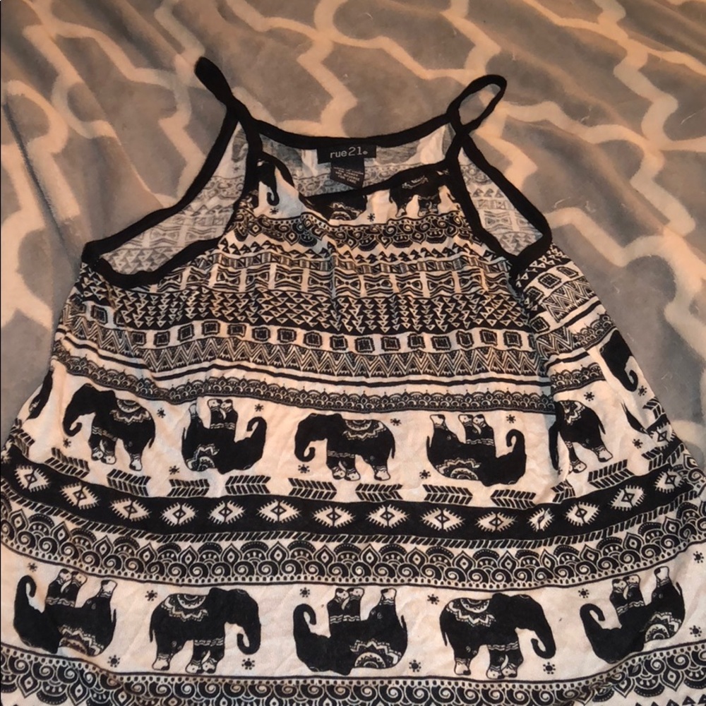 Black elephant tank top